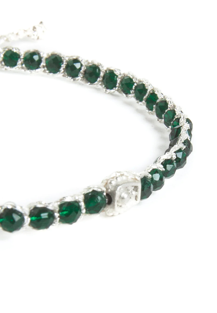 Green Spine Bracelet | Silver