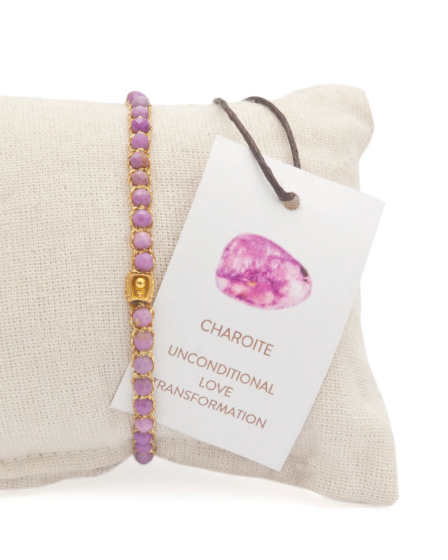 Charoite Bracelet | Gold