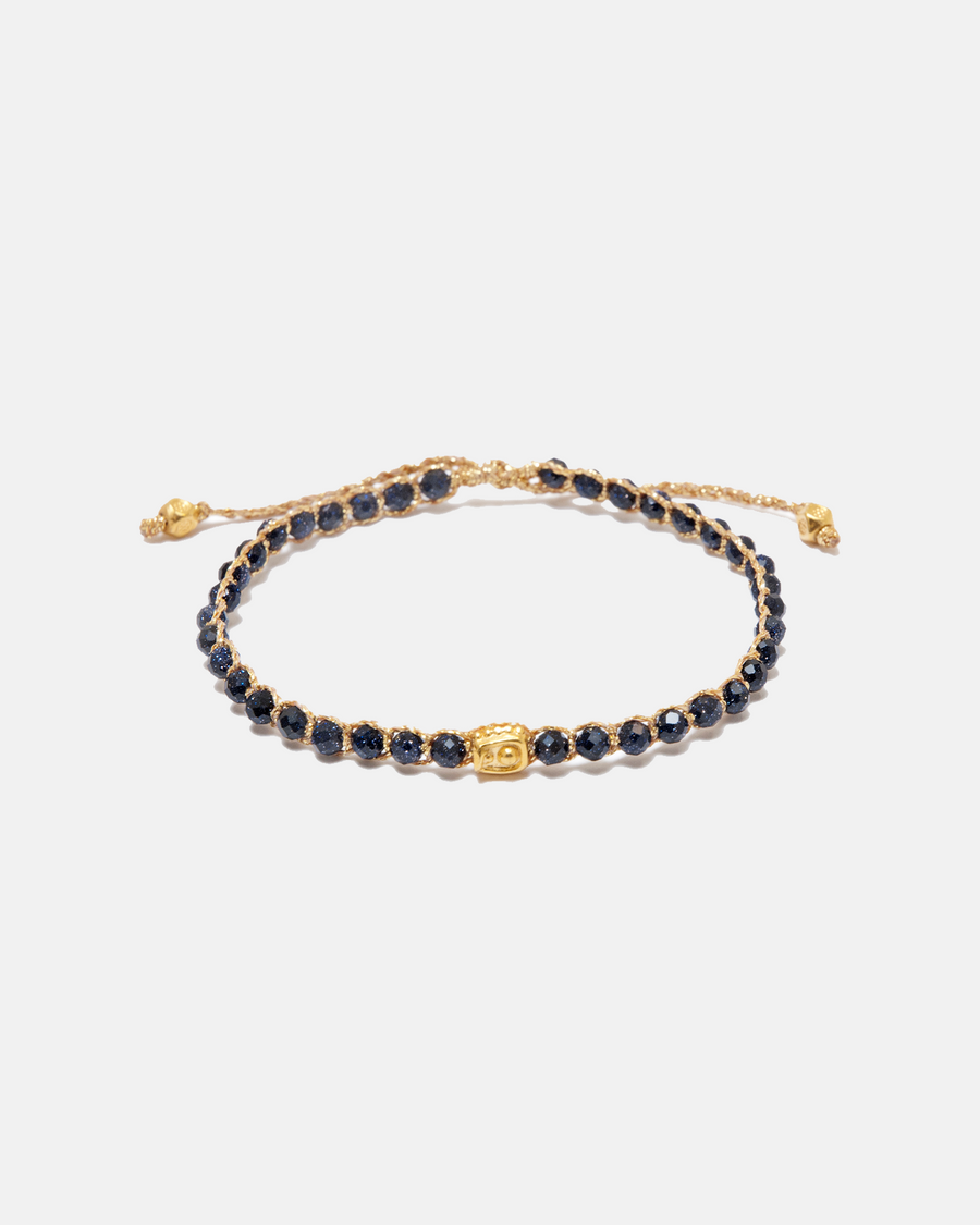 Pulsera de Arenisca Azul | Oro