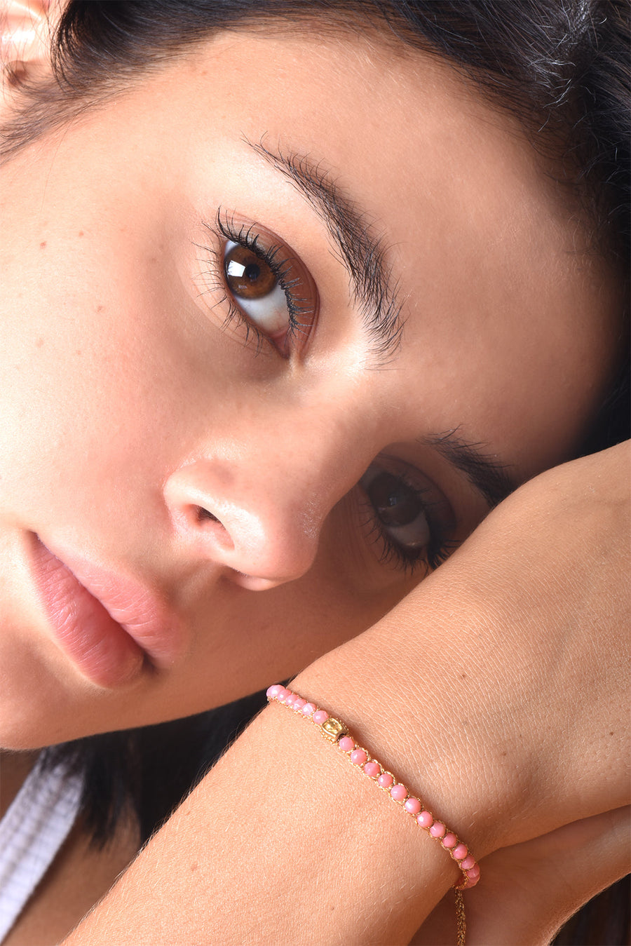 Pink Coral Bracelet | Gold